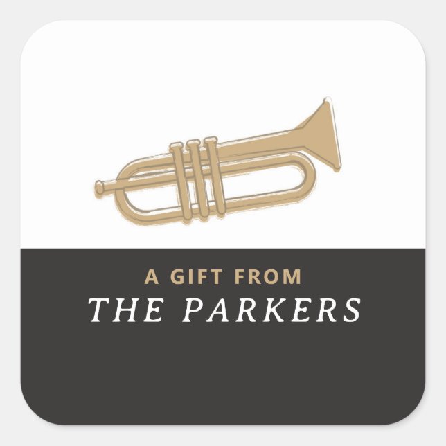 PEGATINA CUADRADA TRUMPET (Anverso)