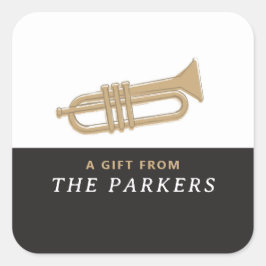 PEGATINA CUADRADA TRUMPET