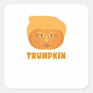 Pegatina Cuadrada Trumpkin Calabaza Funny Halloween Design Classic
