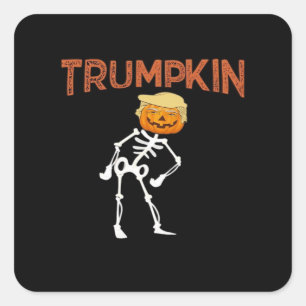 Pegatina Cuadrada Trumpkin Halloween Funny Classic