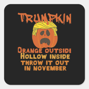 Pegatina Cuadrada Trumpkin interior Tira hacia fuera Noviembre clási