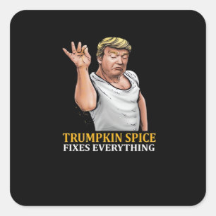 Pegatina Cuadrada Trumpkin Spice arregla todo
