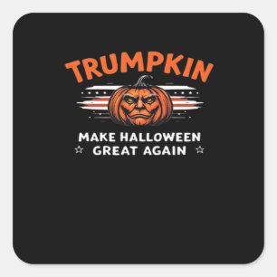 Pegatina Cuadrada Trumpkin vuelve a hacer que Halloween sea grande