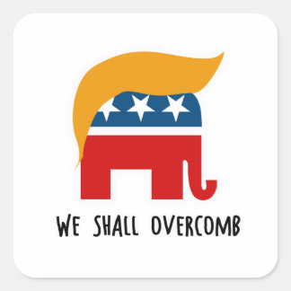 Pegatina Cuadrada Trumplican - Sobrepondremos