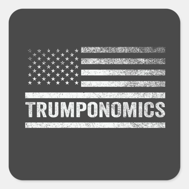 Pegatina Cuadrada Trumponomía Bandera Electoral Estadounidense Trump (Anverso)