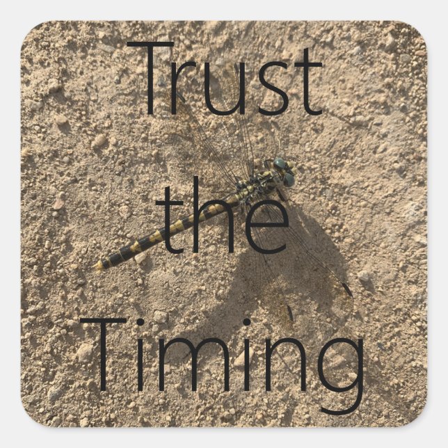Pegatina Cuadrada Trust The Timing - Sticker (Anverso)