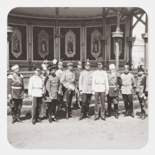 Pegatina Cuadrada Tsar Nicolás II (1868-1918) que se coloca en el