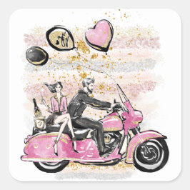 Pegatina Cuadrada Tú Haces Girar Mi Mundo | Sublimación de Motocicle