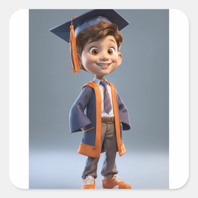 Pegatina Cuadrada Tu mundo con Pegatinas vibrantes" (Anverso)