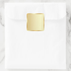 Pegatina Cuadrada Tu plantilla de texto personalizada fondo en blanc