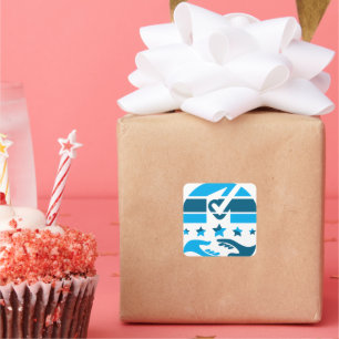 Pegatina Cuadrada Tu voto es tu voz