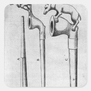 Pegatina Cuadrada Tuberías de humo