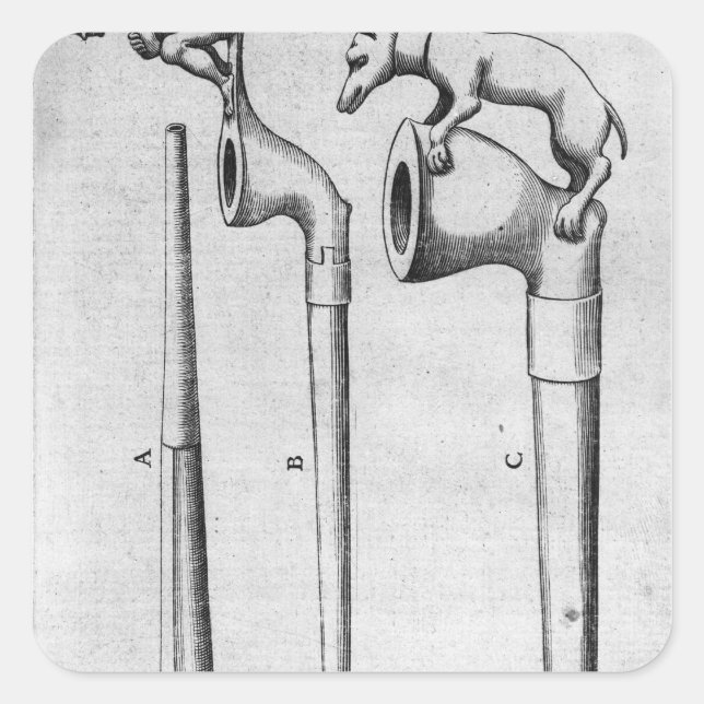 Pegatina Cuadrada Tuberías de humo (Anverso)