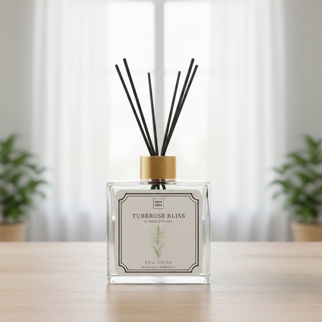 Pegatina Cuadrada Tuberose Floral Aroma Diffuser Label (Subido por el creador)