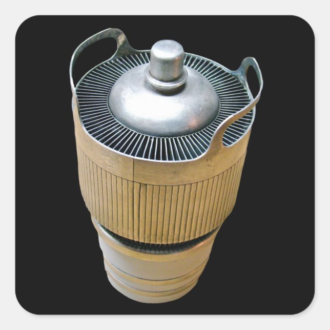 Pegatina Cuadrada Tubo de vacío de transmisión de alta potencia (Anverso)