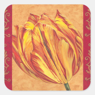 Pegatina Cuadrada Tulip Power I