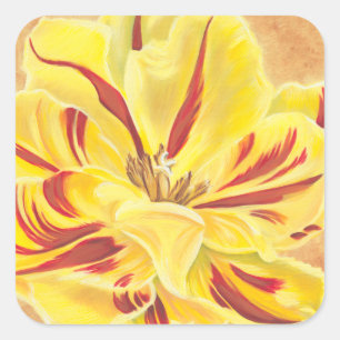 Pegatina Cuadrada Tulip Power II