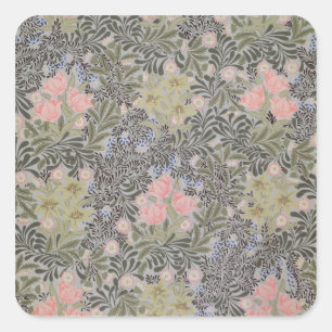 Pegatina Cuadrada Tulipanes, margaritas y madreselva