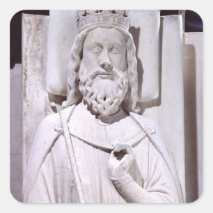 Pegatina Cuadrada Tumba de Clovis I, Rey de los Francos