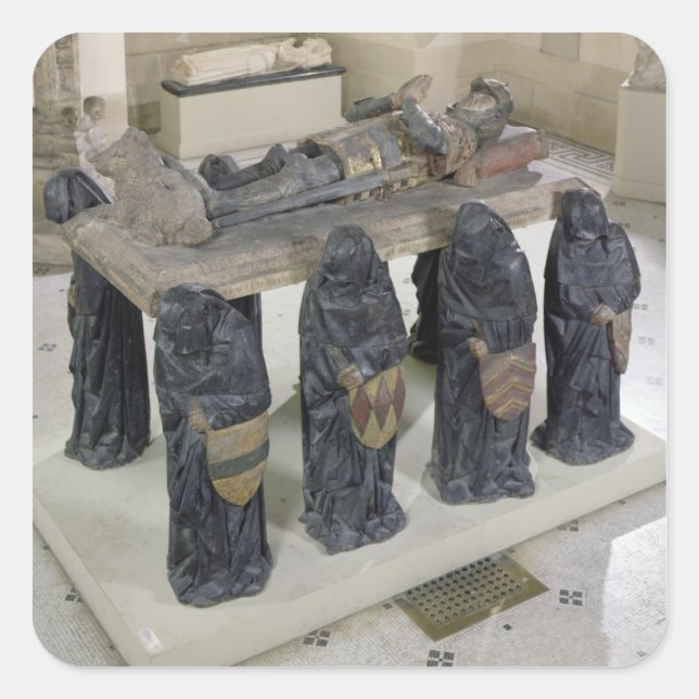 Pegatina Cuadrada Tumba de Philippe Pot (Anverso)