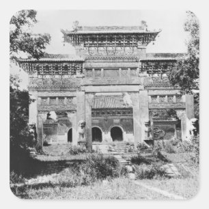 Pegatina Cuadrada Tumba del emperador Qing Taizong