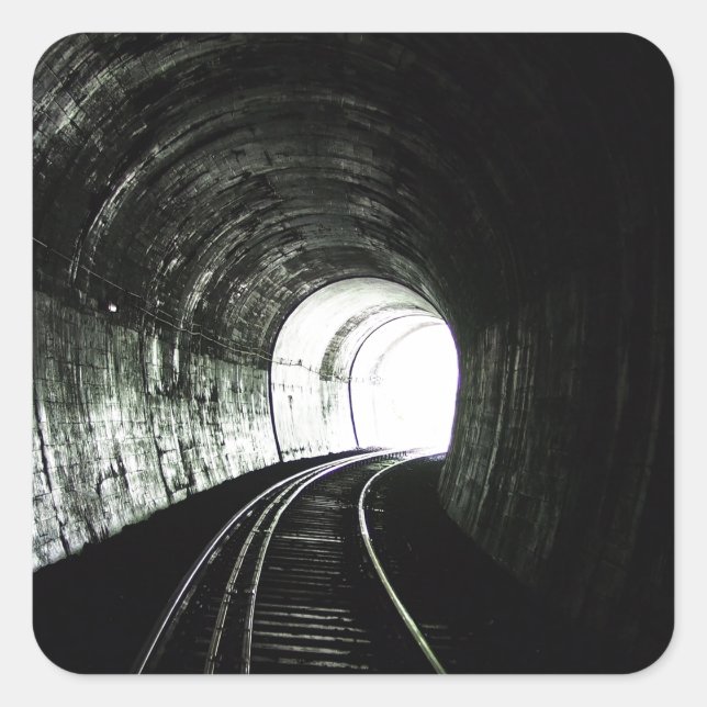 Pegatina Cuadrada Túnel locomotor (Anverso)
