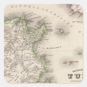 Pegatina Cuadrada Túnez