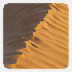 Pegatina Cuadrada Túnez, zona de Ksour, Ksar Ghilane, Gran Erg