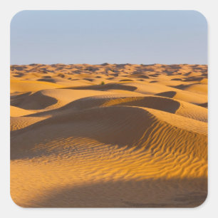 Pegatina Cuadrada Túnez, zona de Ksour, Ksar Ghilane, Gran Erg 4