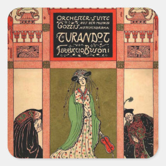 Pegatina Cuadrada Turandot, una ópera de Puccini