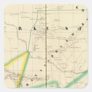Pegatina Cuadrada Turkmenistán Asia 54
