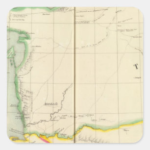 Pegatina Cuadrada Turkmenistán Irán 53