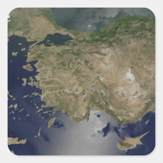 Pegatina Cuadrada Turquía (Anverso)