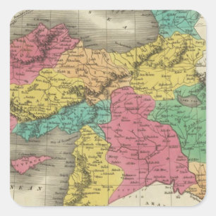 Pegatina Cuadrada Turquía en Asia 3