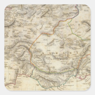 Pegatina Cuadrada Turquía en Asia Menor