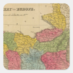 Pegatina Cuadrada Turquía en Europa 8