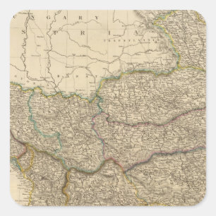 Pegatina Cuadrada Turquía en Europa 9