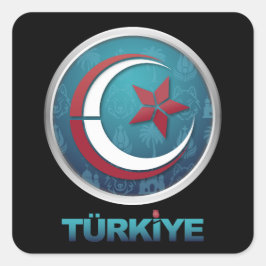 Pegatina Cuadrada Turquía Turquía Europa Asia