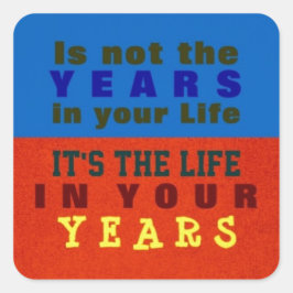 Pegatina Cuadrada TUS AÑOS ~ Pegatinas