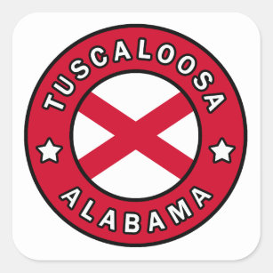 Pegatina Cuadrada Tuscaloosa Alabama