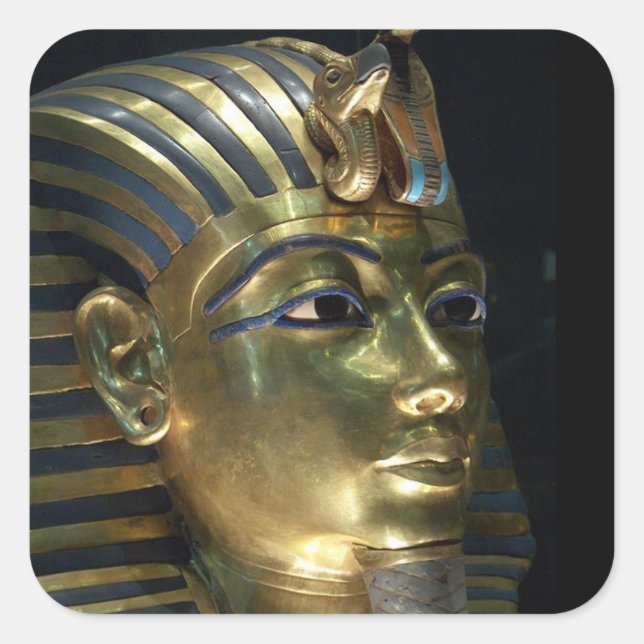 Pegatina Cuadrada tutankhamun (Anverso)