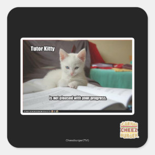 Pegatina Cuadrada Tutor Kitty