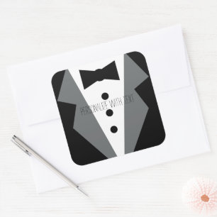 Pegatina Cuadrada Tuxedo