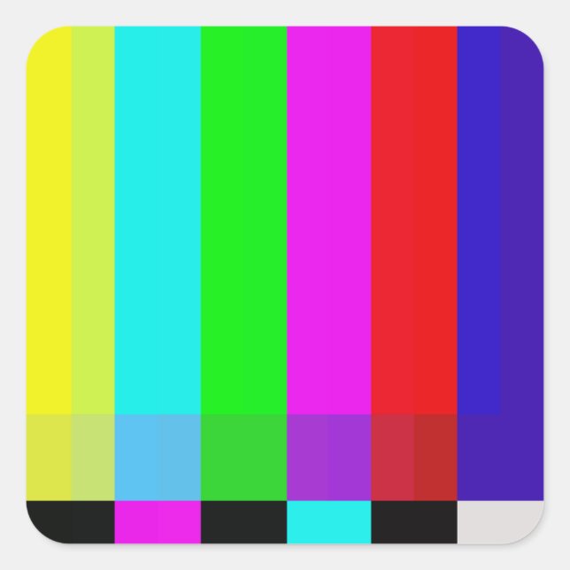 Pegatina Cuadrada Tv (Anverso)