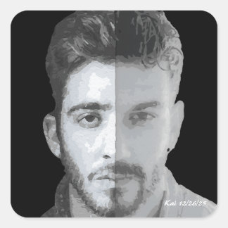 Pegatina Cuadrada Two Brothers Legend, Kraków, Poland Myth