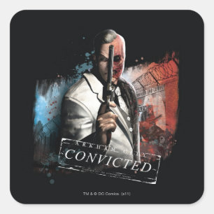 Pegatina Cuadrada Two-Face - Convicted