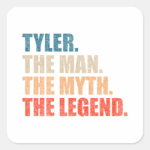 Pegatina Cuadrada Tyler El Hombre El Mito La Leyenda