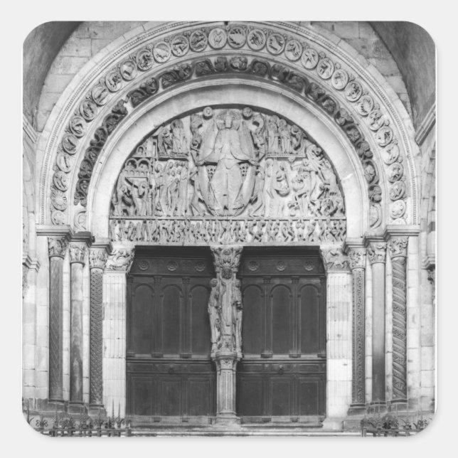 Pegatina Cuadrada Tympanum con el último fallo (Anverso)