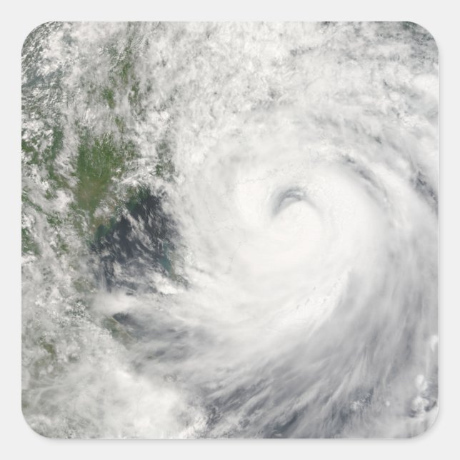 Pegatina Cuadrada Typhoon Prapiroon (Anverso)