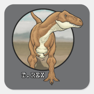 Pegatina Cuadrada Tyrannosaurus rex #1